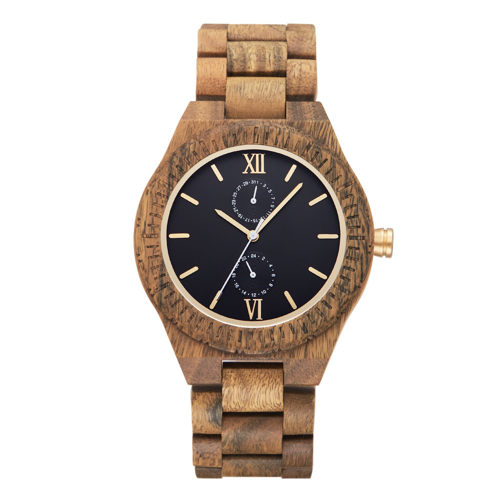 Men's Multifunctional Wooden Watch Sandalwood Quartz Wooden Watch