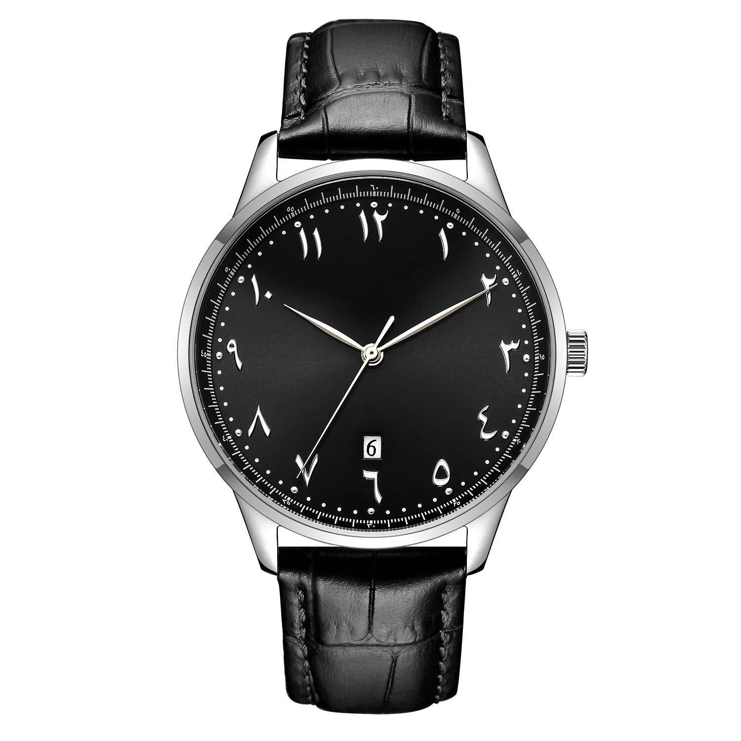 Business Simple Three-Hand Black Plate And Black Belt Men's Watch