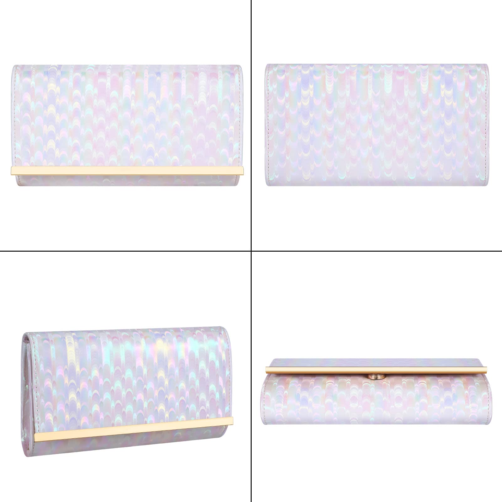 UBORSE Women Clutch Bag Evening Bag Elegant Women Chain Shoulder Bag Wedding Clutch Small Bridal Purse for Wedding Cocktail