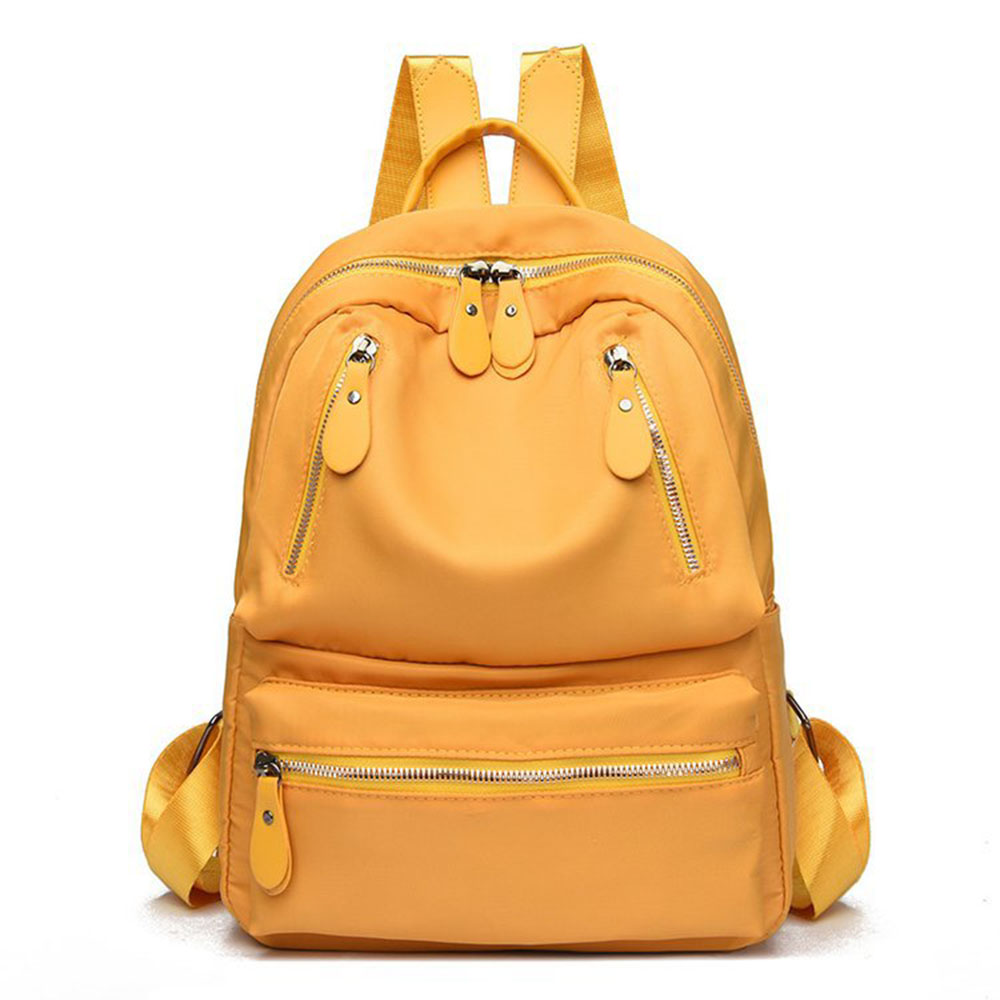 Plain Oxford Belt-Decorated Backpacks