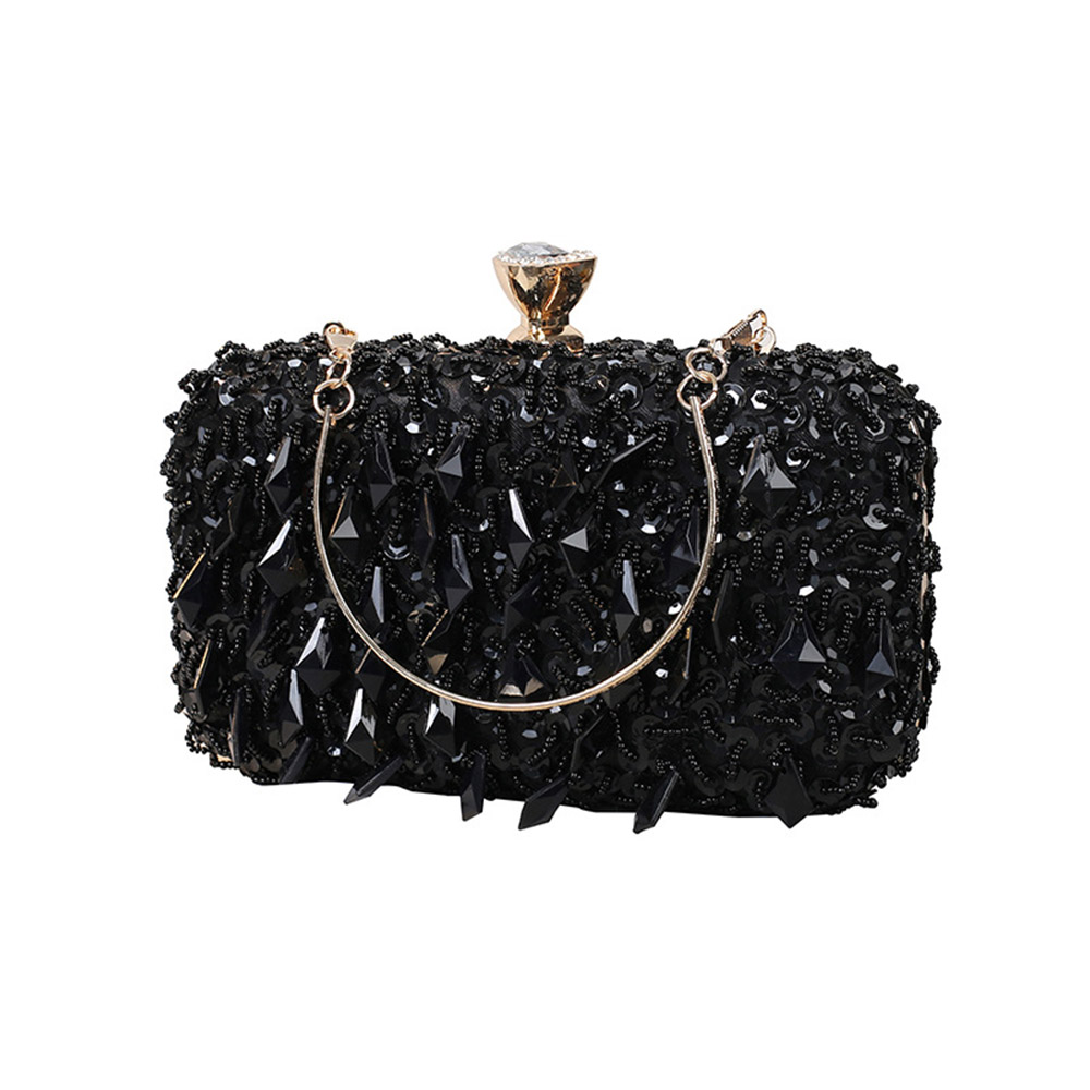 Hard Banquet Rectangle Sequins Lady's Clutches Evening Bags